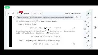 Taylor's theorem proof class 1