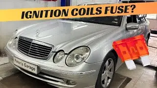 Mercedes W211 Ignition Coils fuse relay location replacement  E200 E220 E270 E280 E320