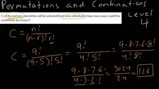 Permutations and Combinations Level 4