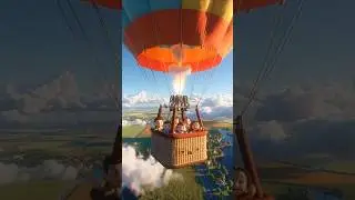 Hot Air Balloon Flying Adventure 🎈Colorful 3D Cartoon Journey for Kids
