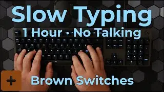 Slow Tactile Keyboard Typing ASMR (Brown Switches &middot; No Talking) | 1 Hour Relax & Focus