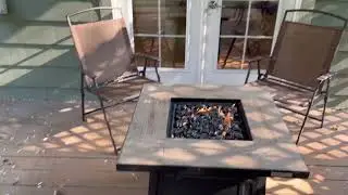 Grand Patio Outdoor Gas Fire Pit Table Ceramic Tile Tabletop Propane Square Fire Table Review