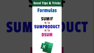 SUMIF vs SUMPRODUCT vs DSUM - Which Excel Formula is Best? 🔥