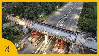 Drone video reveals scale of huge M62 bridge works that shut motorway