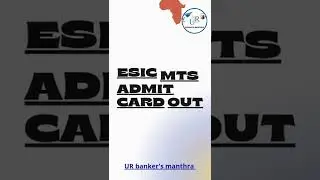 ESIC MTS ADMIT CARD OUT #esicmts #esic #esicudc #sbiclerk #sbi #rbi #ibps #exams #shorts