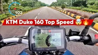 2025 KTM Duke 160 Top Speed & Gear Challenge | GPS Top Speed 🤯🔥 | 