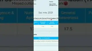 Ssc mts result 2021 . missed cutoff😠