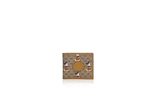 Gucci  x DISNEY Mini Vintage GG Supreme Monogram Mickey Mouse Wallet Beige Vintage Sun Oil