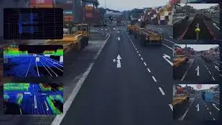 Aidrivers Autonomous Truck in mixed traffic port environment