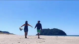 NO KAYAKS...WE WALK TO THE ISLAND! | Whangamata, New Zealand