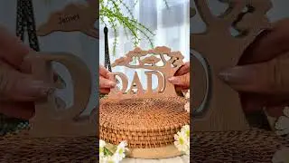 Dad Grandpa Tree Custom-Engraved Names | Personalized Wood Carving Plaque
