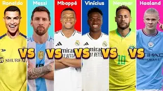 Ronaldo vs Messi vs Mbapp&eacute; vs Vin&iacute;cius vs Neymar vs Haaland &ndash; The Ultimate Football Comparison 2026