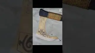 Crafting a WAR AXE out of a Rusty SAW BLADE