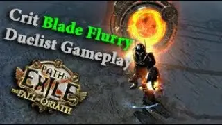 Path of Exile Crit Blade Flurry Duelist Gameplay