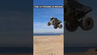 Thar vs Fortuner vs Monster truck 💥 Comparison || #shorts