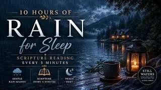 10 Hours of Gentle Rain + One line of Scripture every 5 minutes.  Rest in the Word
