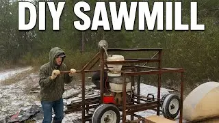 DIY Saw Mill used to build new deer stand. 