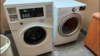 Speed Queen Horizon SFNNCASP113TW01 Commercial Washer And LG DLE3500W Dryer