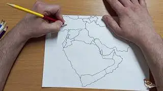 Контурная карта Флаги Страны Юго Западная Азия