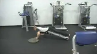 Plate Cross-Over Pushups