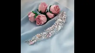 Белая свадебная веточка невесте. Wedding Hair Vine White Silver Bridal Hair Accessory 🌟🌟🌟