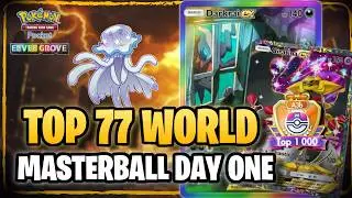 MASTERBALL DAY ONE 🌟 TOP 77 WORLD in 18 Games! | DARKRAI + GIRATINA DECK 💀 Pokémon TCG Pocket