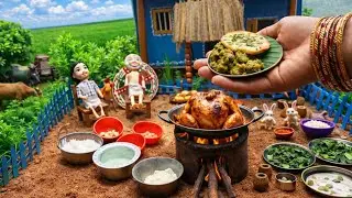 Miniature Hyderabad Hariyali Chicken With Butter Garlic Naan | New Year Special  | Mini Foody Maker