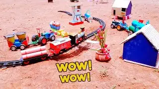 diy tractor mini train science project || mini petrol pump | @FarmModel @sunfarming7533 DIY TRACTOR