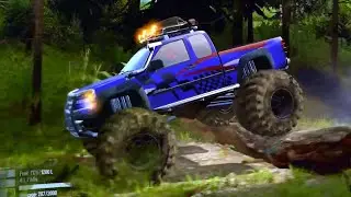 Chevrolet Colorado Monster Truck Big Tires | Spintires Mudrunner | Mbum Truck