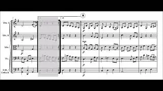 Clarinet concerto 2nd  mov.  W.A. Mozart for easy string orchestra