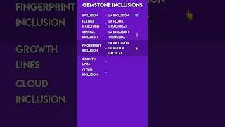 Spanish for Gemstone Inclusions! ✨ Mineralogy Vocabulary