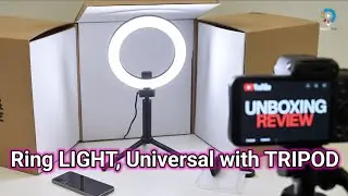 Ring LIGHT, Universal with TRIPOD. DIMMABLE with 3 Light Settings and Phone Holder. MUSTBUY.Unboxing