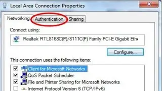 Solve Authentication tab missing in network properties 2022
