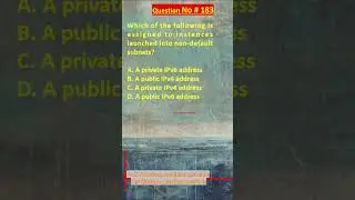 AWS Solutions Architect Associate Certification Practice Questions | Question No. 183 #aws #shorts