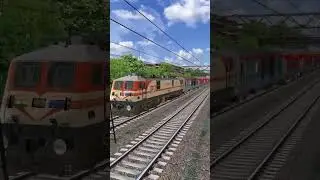 Experience the Majesty of Rajdhani Express & WAP7! 🌟 #Shorts