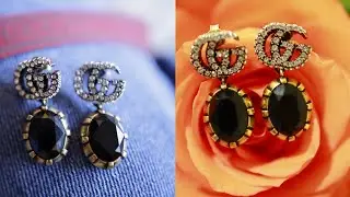 Double G With Black Crystal GUCCI Earrings Unboxing & Review - 2021