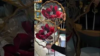 Luxury Floral Glass Plate 🌹 Elegant Dinnerware Design | Home Decor #Shorts #crockery #home #viral