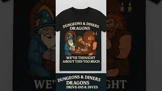 Dungeon Master Foodie Tee RPG Nerd Humor Epic Fantasy Burger Party Dungeons & Diners Shirt #fantasy