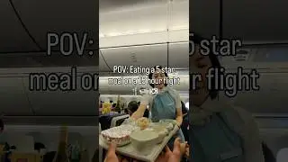 POV: Eating a 5 star meal on a 15 hour flight🍴🍲🇰🇷 #travel #contentcreator #metarayban #vlog #fly