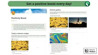 Positivity Boost (Notion template): How to use the widget
