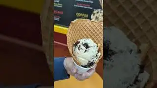 Coffee ice cream with mixed in brownie from Cold stone. Like and subscribe for more food videos 🤠📸