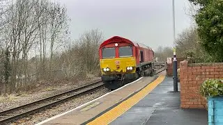 DB cargo 66143 4L45 meets Northern 158789 1L56 at Lea Road 26/1/2026