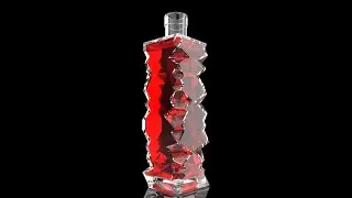 Extra White Flint Crystal Clear Whiskey Glass Bottle