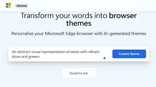 Microsoft Edge AI theme Generator - Create Themes and Apply to Browser