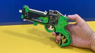 DIY Craft Instruction 3D Woodcraft Construction Kit VIRBIUS RUBBER BAND GUN
