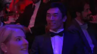 Alonso Congratulates Sato During Indy 500 Victory Celebration