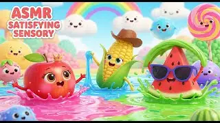 🍉 Relaxing Baby Sensory ASMR | Fruit Sounds for Sleep & Focus 😴 | Kids Sensory Word