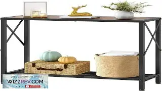 Tajsoon Console Table 28.3''L 2 Tier Narrow Entryway Table with Open Shelves