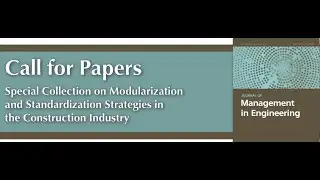 JME's Call for Papers: Special Collection on Modularization and Standardization
