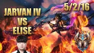 SKT T1 Clid Jarvan IV Jungle Vs Elise - KR Challenger Patch 9.20